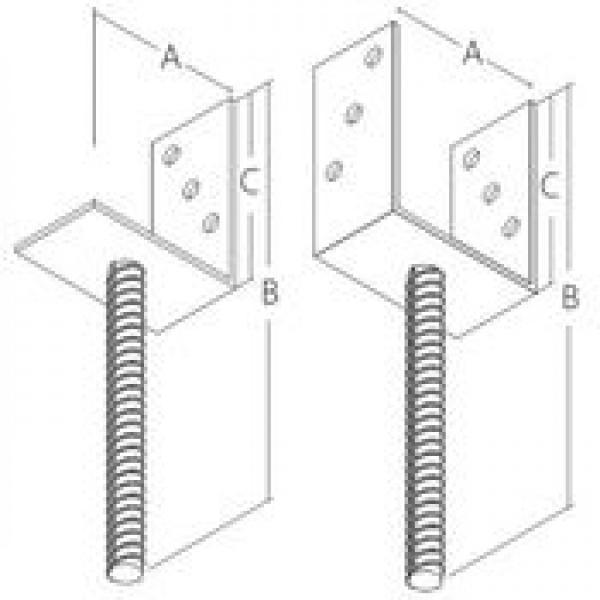 Основание колонны бруса тип L
